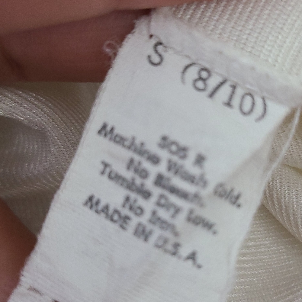 Sears slip dress Womens S (8/10) Ivory Full Nylon Silky Lingerie Sexy - Picture 7 of 8